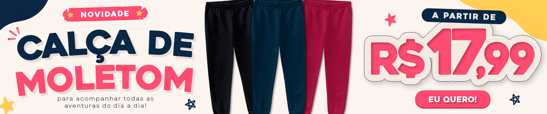 BANNER CALÇA DE MOLETOM 26 D